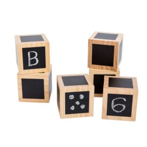 Fun with Chalk! Wooden Cubes Set