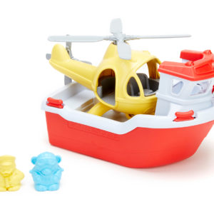 Rescue Boat and Helicopter - Green Toys