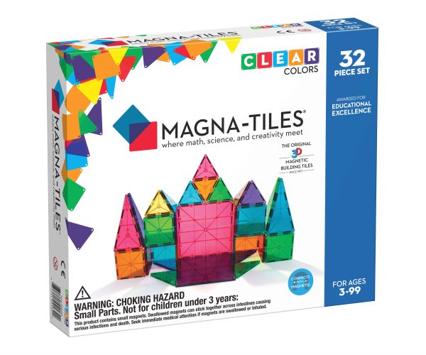 Clear Colors 32-Piece Set - Magna-Tiles